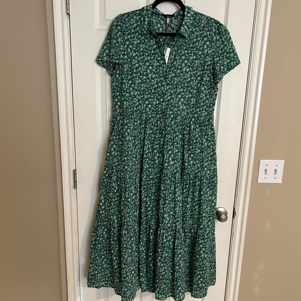 NWT Joules Green Ditsy dress